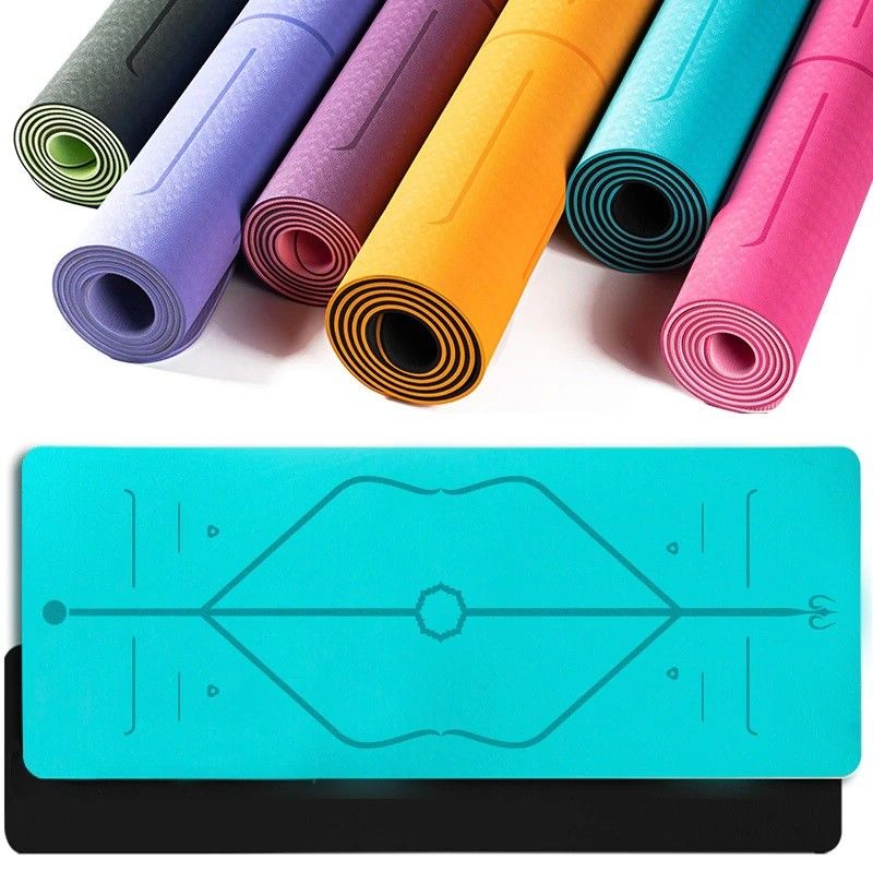 پد های فرش اسپرت TPE Fitness Yoga Mat Double Layer Non Slip Sport تامین کننده